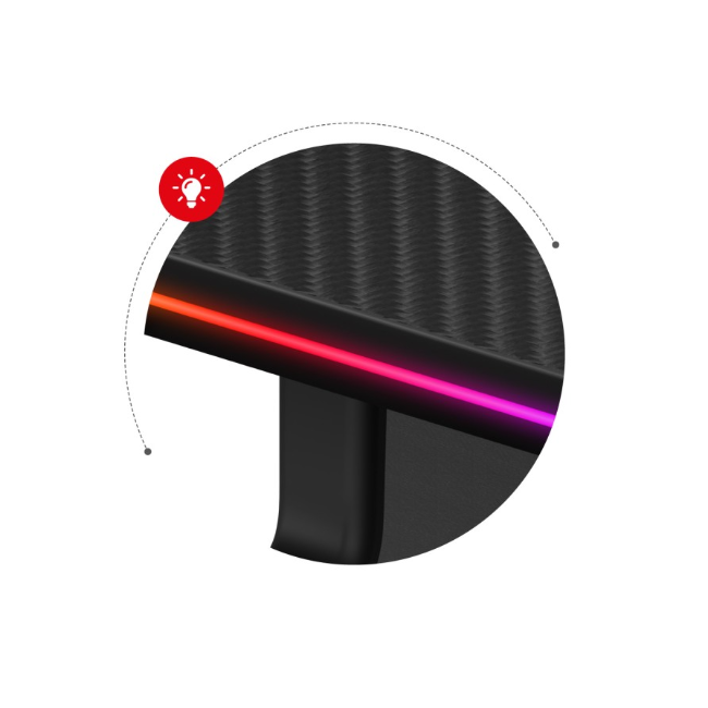 Huzaro LED Gaming Desk RGB - Black | HERO8.2-RGB - Image 12