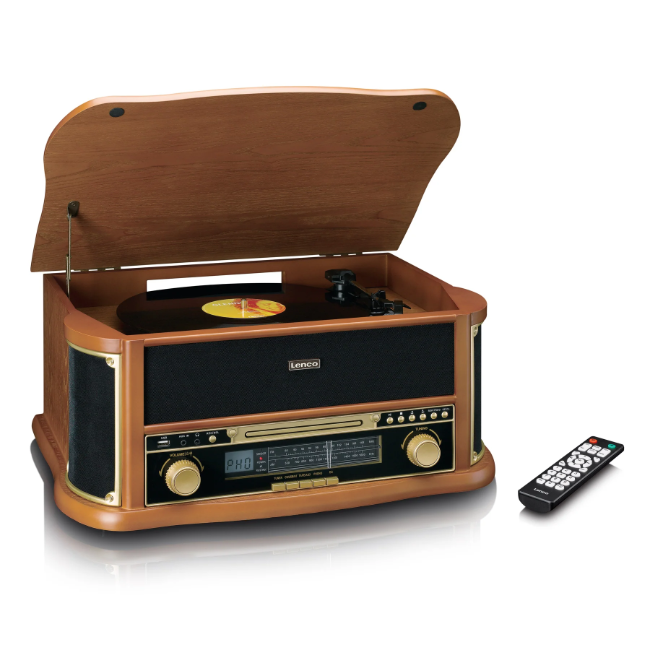 Classic Phono Retro Turntable - 8 In1 - Wood | TCD-2551WD - Image 8