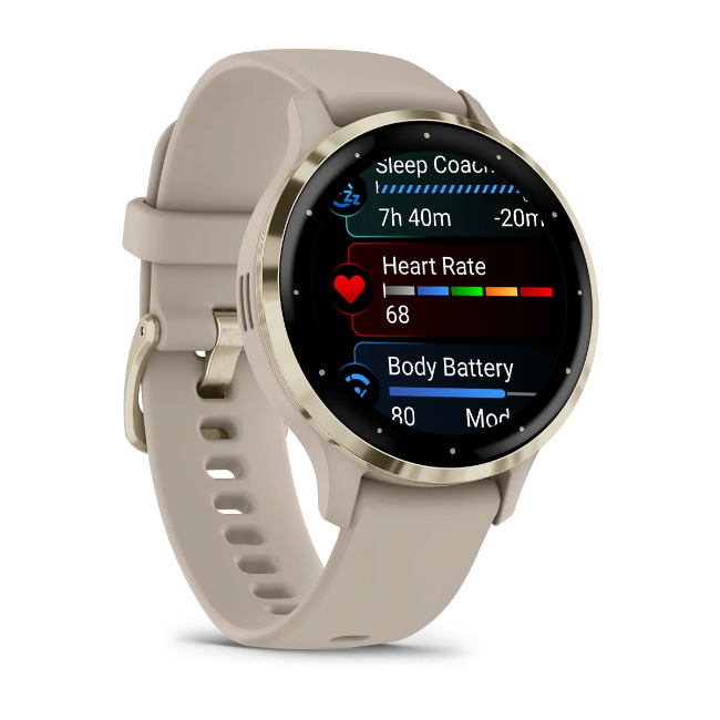 Garmin Venu 3s Smartwatch - Soft Gold and French Grey | 010-02785-02 - Image 5