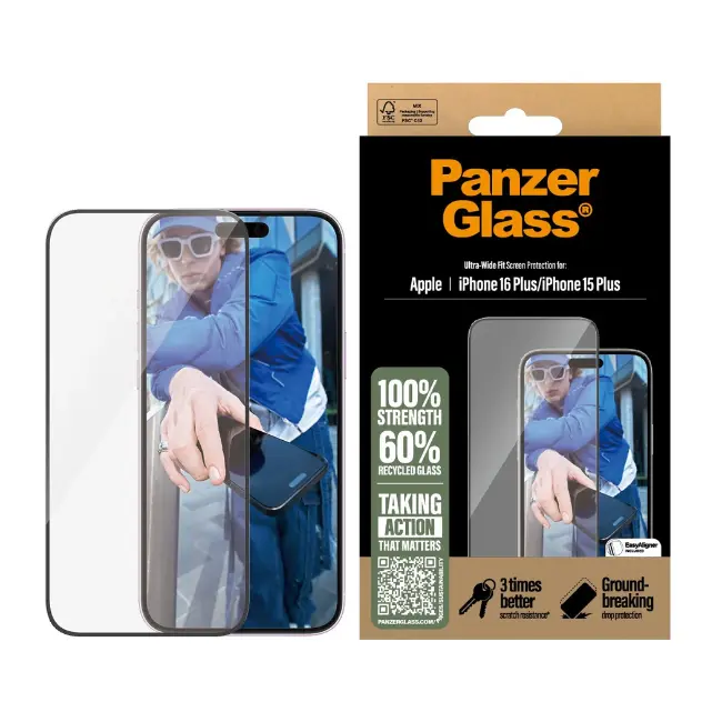 Panzer Screen Protector for iPhone 16 Plus | 15 Plus | 2863 Panzer Screen Protector for iPhone 16 Plus | 15 Plus | 2863