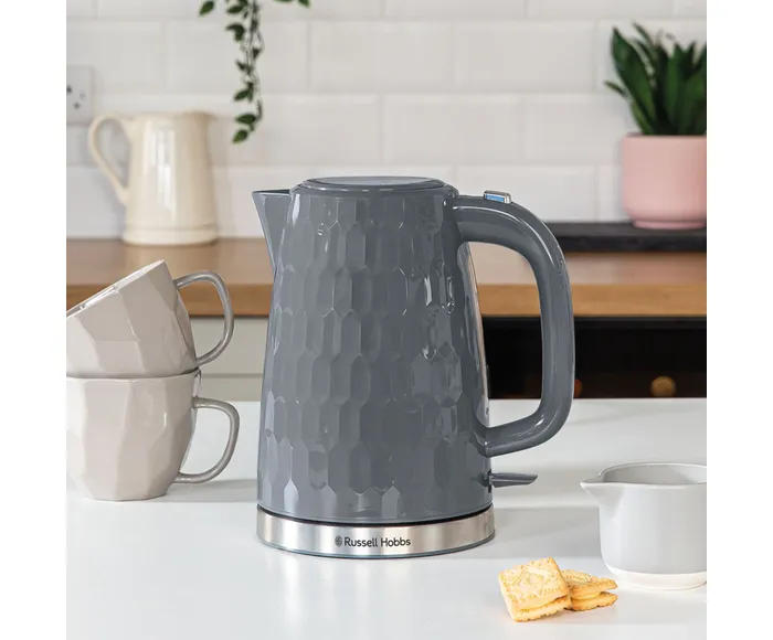 Russell Hobbs 1.7l Honeycomb Kettle - Grey | 26053 - Image 6