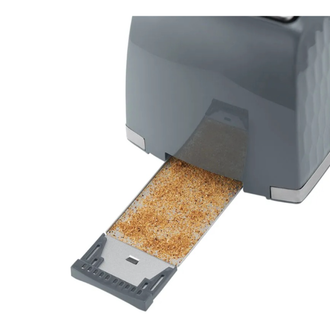 Russell Hobbs Honeycomb 2 Slice Toaster | Grey | 26063 - Image 5