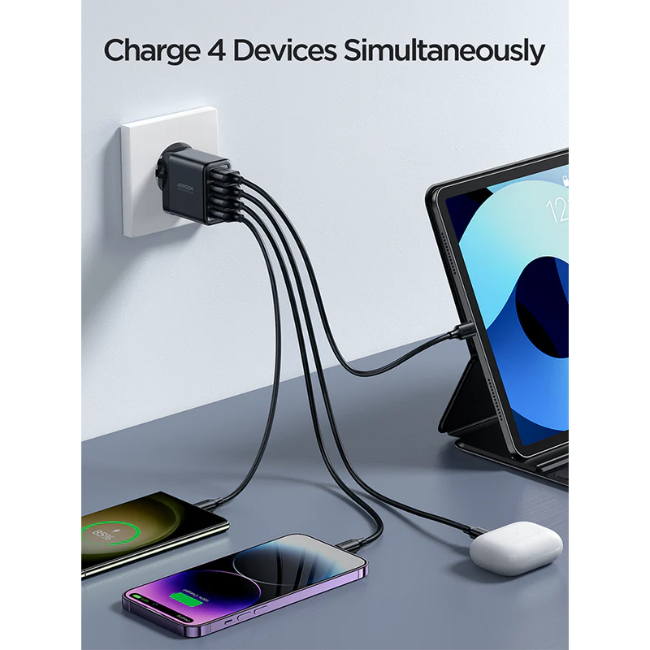 Joyroom 4.8a 4 USB Charger - Black | HL-TCN03K - Image 2