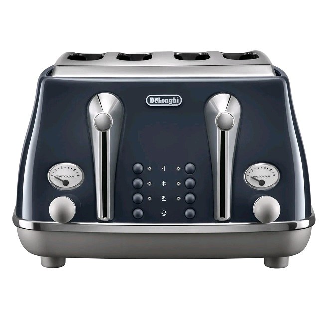 Delonghi Icona Capitals Blue 4 Slice Toaster CTOC4003.BL Delonghi Icona Capitals Blue 4 Slice Toaster CTOC4003.BL