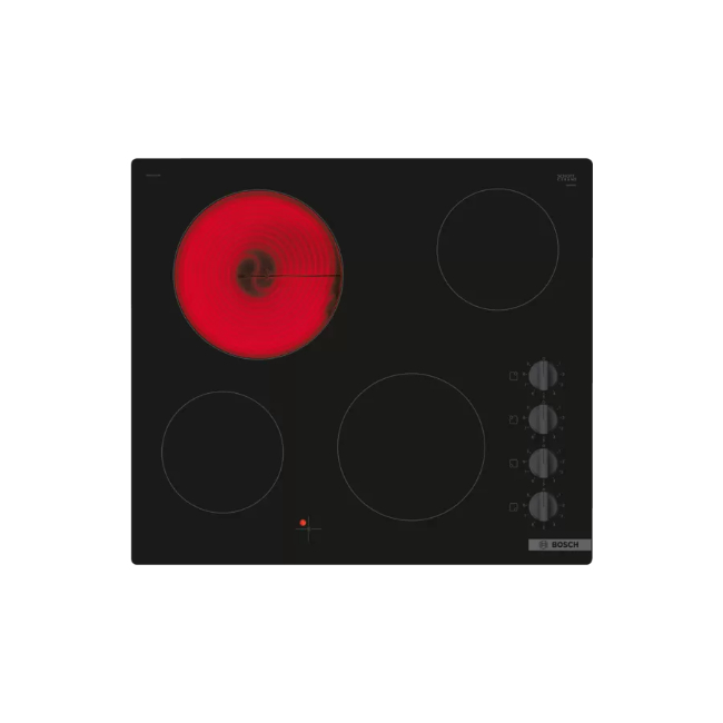 Bosch Serie 2 60cm Ceramic Hob 4 Ring Black | PKE611CA3E Bosch Serie 2 60cm Ceramic Hob 4 Ring Black | PKE611CA3E