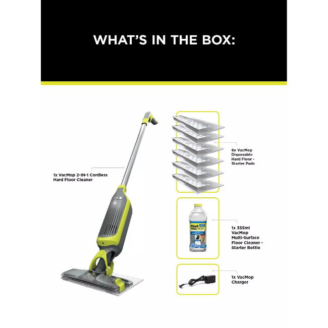 Shark VacMop 2-in-1 Cordless Vacuum Mop with Targeted Spray | VM200UK - Image 5