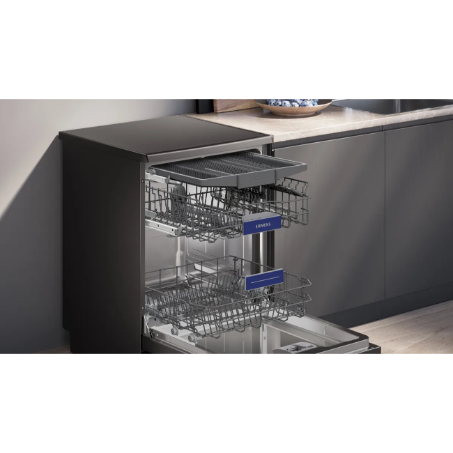Siemens IQ300 Free-Standing Dishwasher - Black Steel | SN23EC03ME - Image 2
