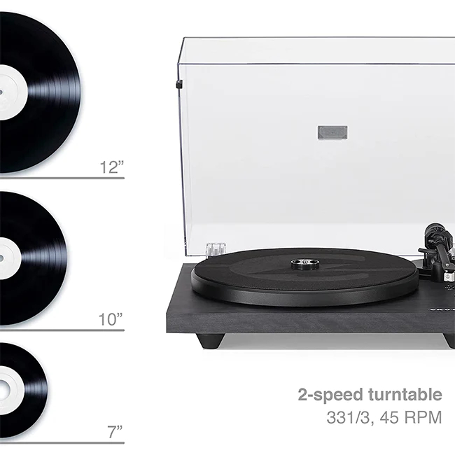 Crosley Bluetooth Record Player with External Speakers - Black | C62C-BK4 - Image 3