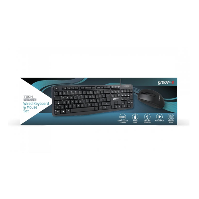 Groove Wired Keyboard & Mouse Set | Black | GVPC19BK - Image 4
