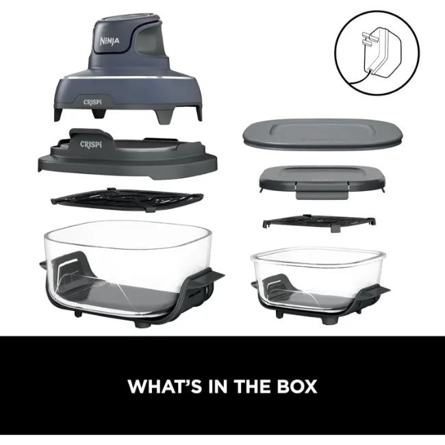 Ninja CRISPi 4-in-1 Portable Glass Air Fryer | Grey | FN101UKGY - Image 4