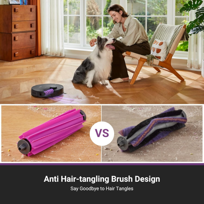 Eureka E20 Plus Robot Vac with Bagless Docking Station - Black & Purple | SNERE20PLUSBK - Image 8