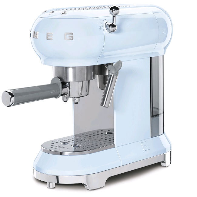 Smeg 50's Retro style Espresso Coffee Machine Pastel Blue | EFCF01PBUK Smeg 50's Retro style Espresso Coffee Machine Pastel Blue | EFCF01PBUK