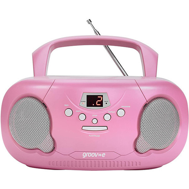 Groove  Portable CD Player & Radio - Pink | GVPS733/PK Groove  Portable CD Player & Radio - Pink | GVPS733/PK
