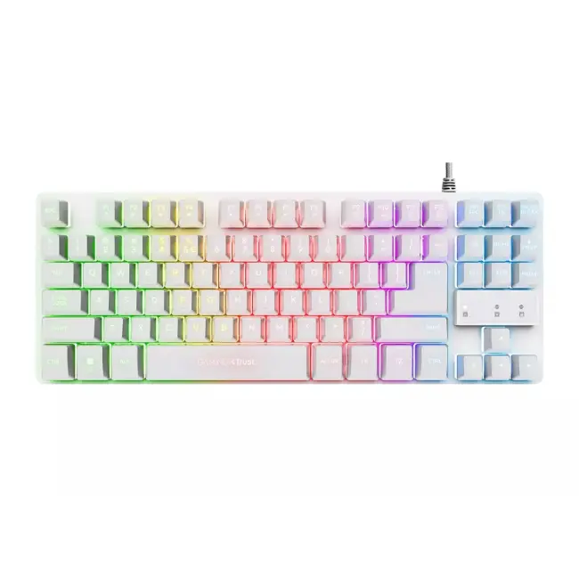 Trust GXT 833W Thado TKL Illuminated Gaming Keyboard | White | T24741 Trust GXT 833W Thado TKL Illuminated Gaming Keyboard | White | T24741