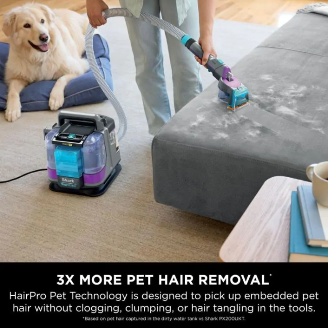 Shark StainStriker HairPro Pet Stain & Spot Cleaner - Dark Silver & Force Fuscia | PX250UKT - Image 11