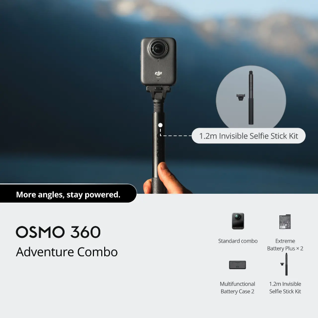 Dji Osmo 360 Camera Adventure Combo Pack - Grey | CPOS.00000442.01 - Image 6 Dji Osmo 360 Camera Adventure Combo Pack - Grey | CPOS.00000442.01 - Image 6