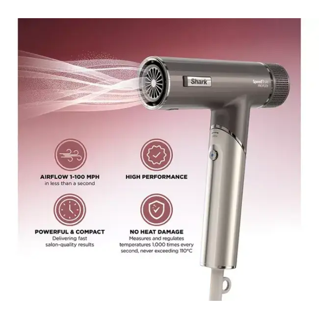 Shark SpeedStyle Pro FLEX 4-in-1 High-Velocity Hair Dryer | HD542UK - Image 9