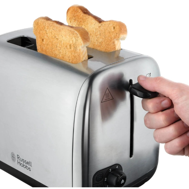 Russell Hobbs Classics 2 Slice Toaster | Brushed Stainless Steel | 24080 - Image 2
