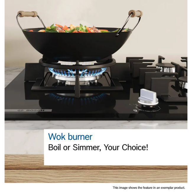 Bosch Series 6, 5 Burner Gas Hob - Black | PPQ7A6I40 - Image 10
