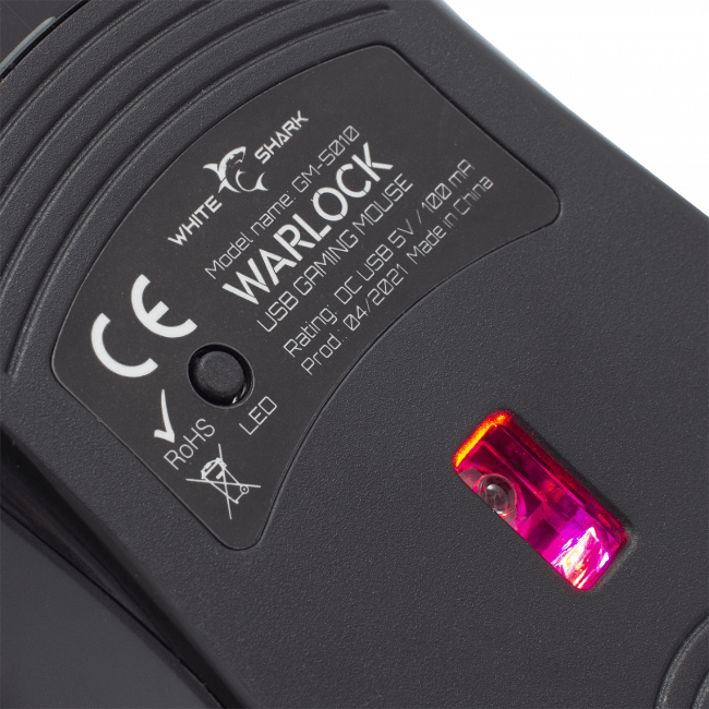 White Shark Warlock Gaming Mouse | Black | WARLOCK - Image 6