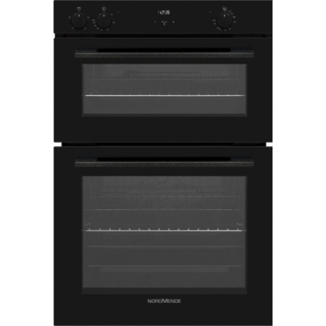 Nordmende Built-In Double Oven and Grill - Black | DOI326BL