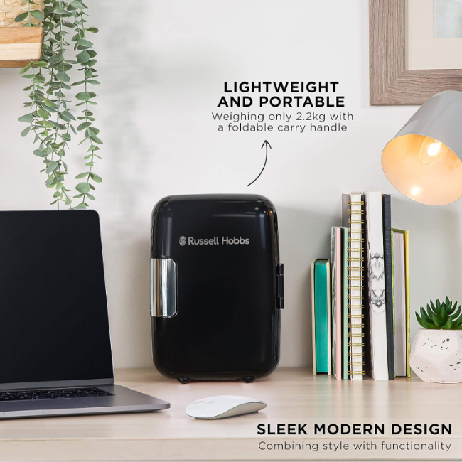 Russell Hobbs Mini Portable Drinks Fridge & Warmer | RH4CLR1001B - Image 3