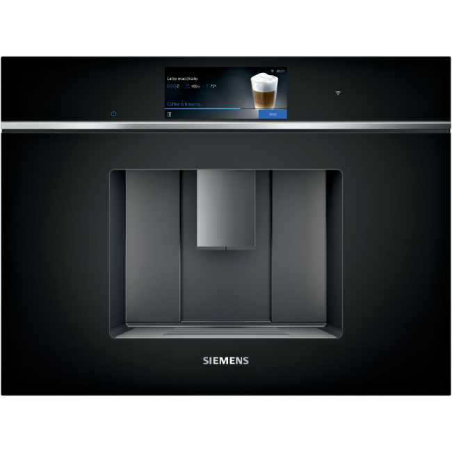 Siemens IQ700 Fully Automatic Espresso Machine - Black Steel | CT718L1B0
