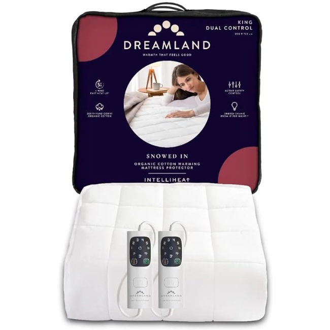 Dreamland Organic Cotton Electric Blanket - King Size with Dual Control | 16889D