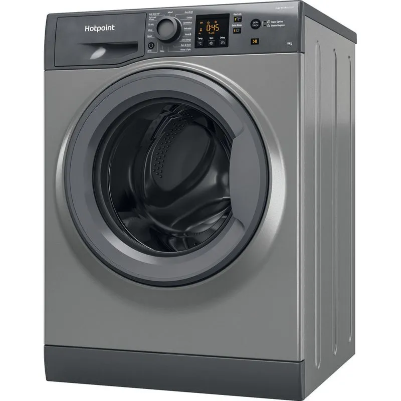 Hotpoint 9KG 1400 Spin Washing Machine - Graphite | NSWM 945C GG UK N - Image 4 Hotpoint 9KG 1400 Spin Washing Machine - Graphite | NSWM 945C GG UK N - Image 4