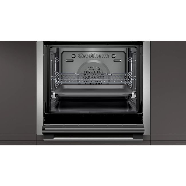 Neff Single Oven 60cm Slide&Hide Door Stainless Steel B6ACH7HH0B