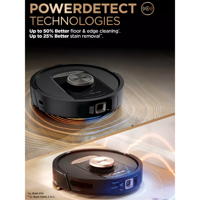Shark PowerDetect NeverTouch 2 in 1 Pro Vac & Mop Robot Vacuum - Black | RV2800ZEUK - Image 7