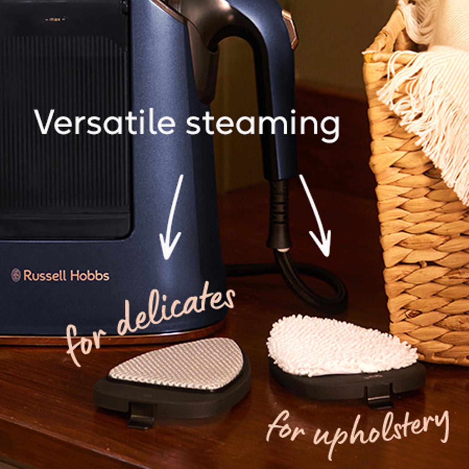 Russell Hobbs Genie Maestro Hand Held Steamer | 2-in-1 | Blue | 27600 - Image 4