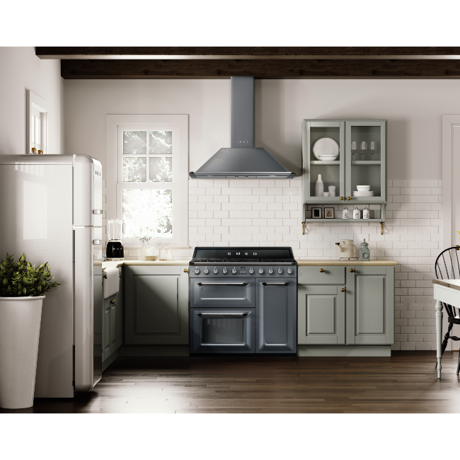Smeg 90cm Range Cooker Victoria - Grey | TR93GR - Image 4