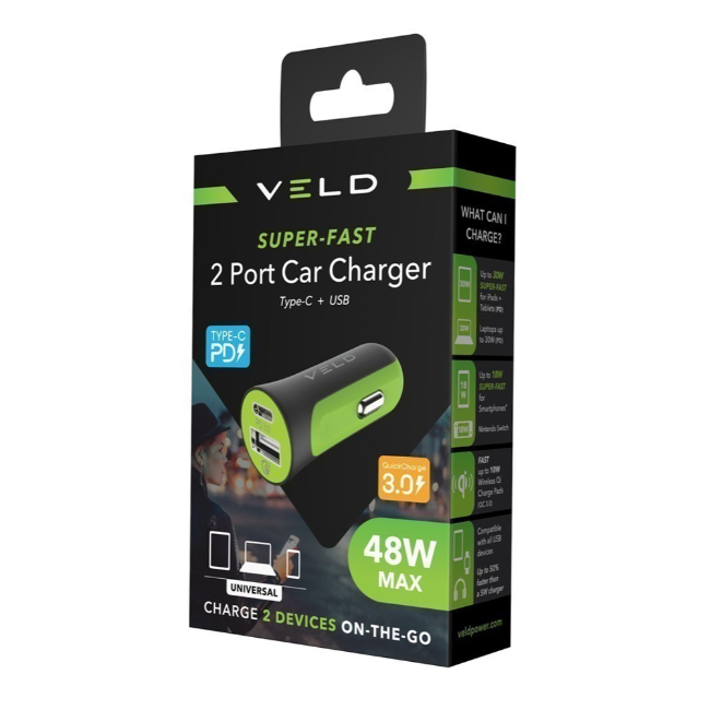 VELD Super Fast Car Charger 48W - 2 Port USB/C | VC48DG - Image 12