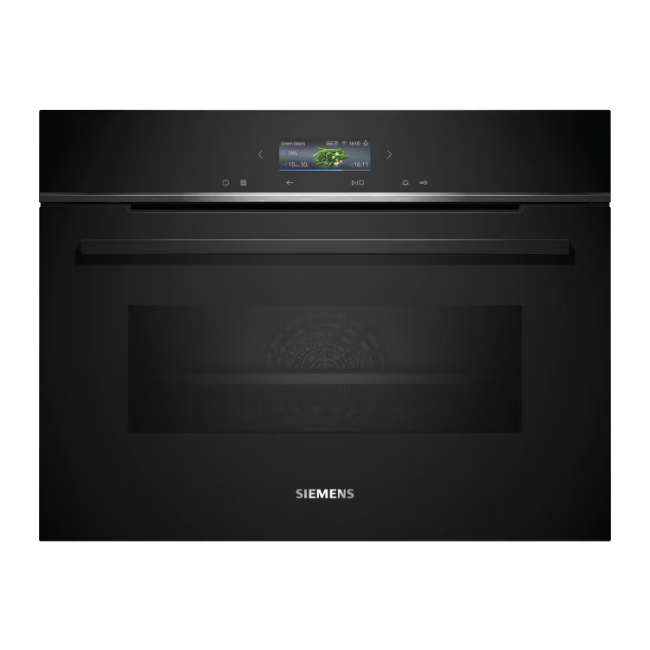 Siemens iQ700 Compact Oven with Microwave - Black | CM724G1B1B Siemens iQ700 Compact Oven with Microwave - Black | CM724G1B1B
