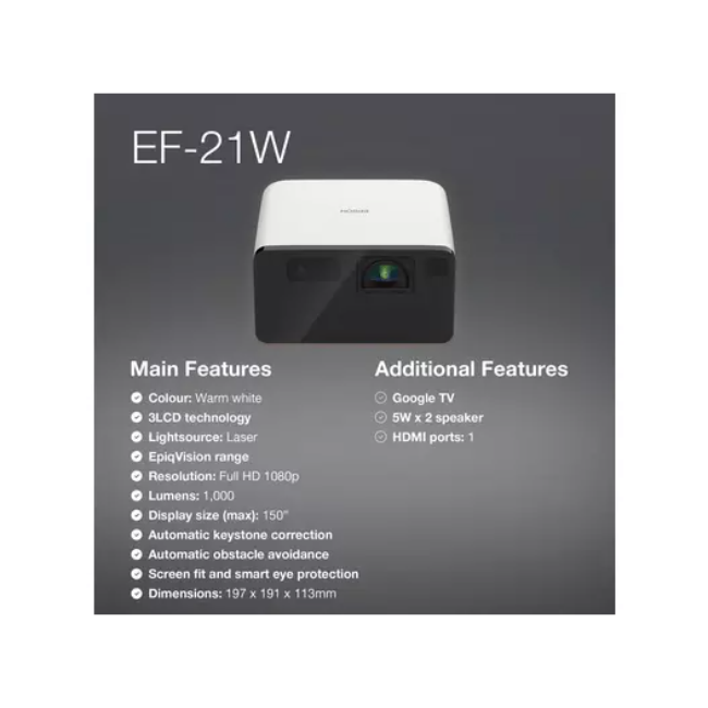 Epson Projector - White | EF21W - Image 5