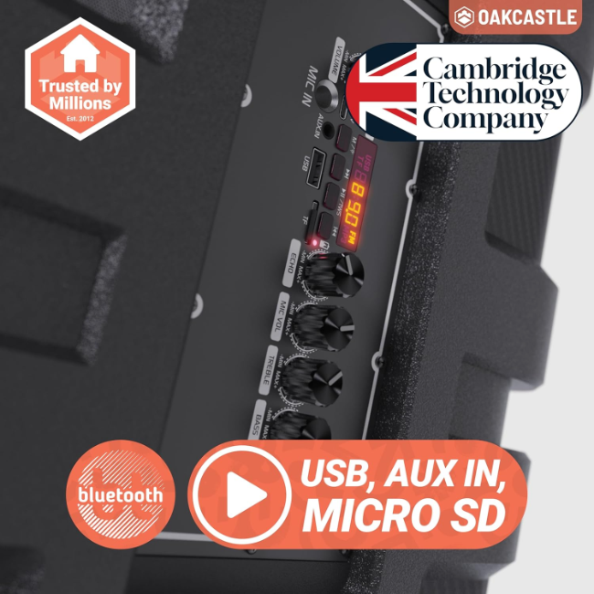 Majority Oakcastle Ps500 Karaoke Party Speaker - Black | 1000002993 - Image 2