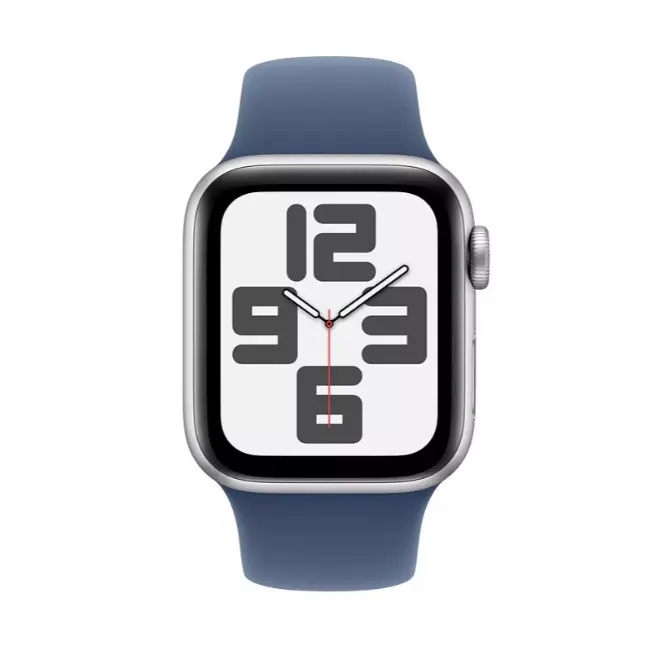 Apple Watch SE (2024) GPS | 40mm | Silver Aluminium Case with Denim Sport Band | M/L | MXED3QA-A - Image 2