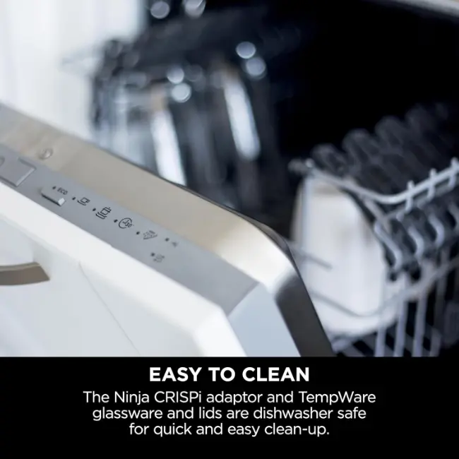 Ninja CRISPi 4-in-1 Portable Glass Air Fryer | Stone | FN101UKST - Image 15