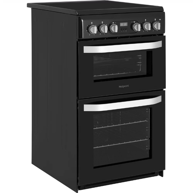 Hotpoint Electric Freestanding Double Cooker 50cm - Black | HD5V93CCB - Image 2