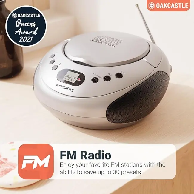 Oakcastle CD250 CD Boombox | Bluetooth | Silver | 1000002940 - Image 4