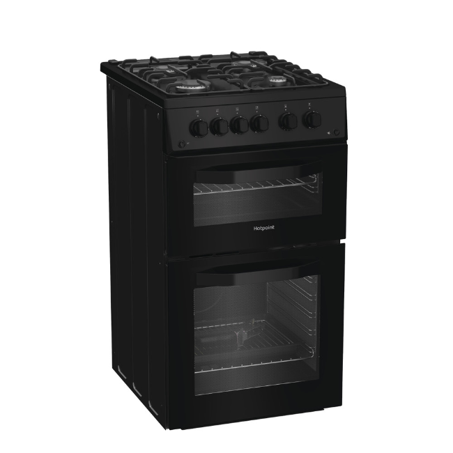 Hotpoint Gas Freestanding Double Cooker - Black | HTG5GCB - Image 2 Hotpoint Gas Freestanding Double Cooker - Black | HTG5GCB - Image 2