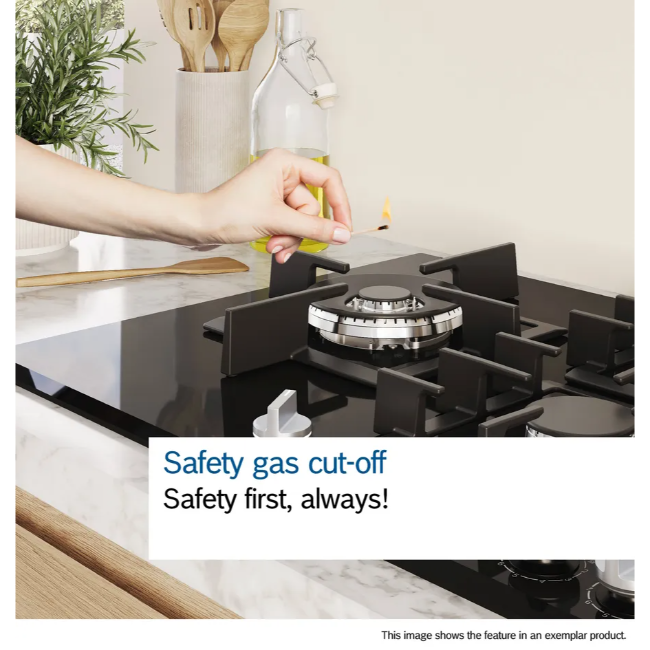 Bosch Series 6 4 Burner Gas Hob - Black | PCP6A6I90 - Image 9