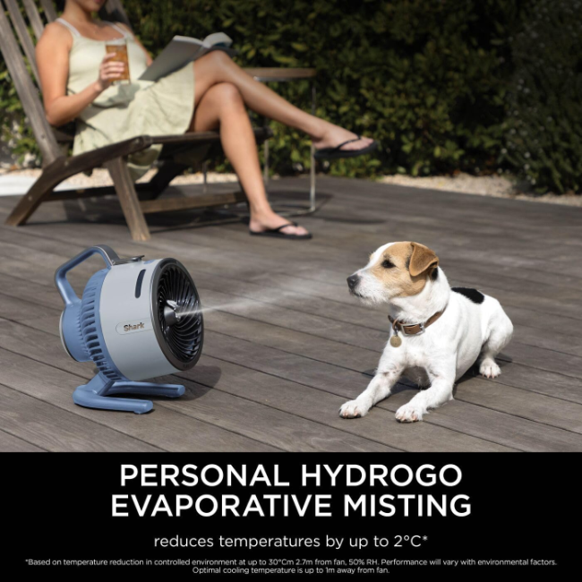 Shark FlexBreeze HydroGo Misting Fan | Glacier Blue | FA050UKBL - Image 5