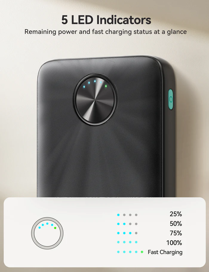 Joyroom LED Fast Charging Power Bank 10000mah - Black | HL-PB15 - Image 5