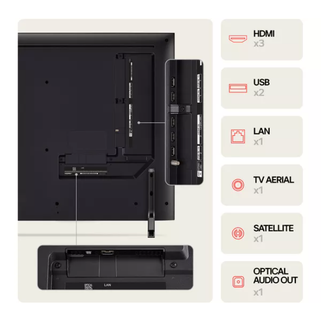 LG 50" QNED AI 4K Smart TV - Black | 50QNED80T6A.AEK - Image 4
