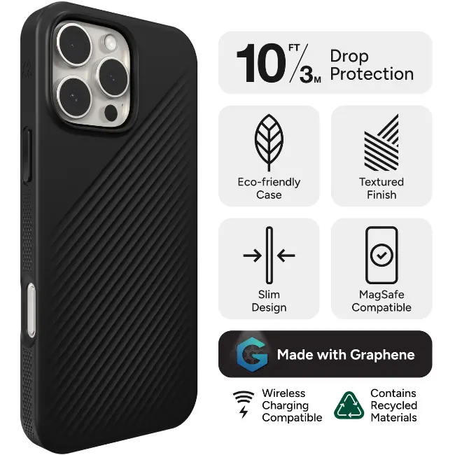 Zagg Apple iPhone 16 Pro Max Case  | Luxe Snap | Black | 702315009 - Image 5