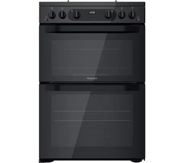 Hotpoint LPG Gas Cooker 60cm - Black | HDM67GOCMBLPG - Image 1 Hotpoint LPG Gas Cooker 60cm - Black | HDM67GOCMBLPG - Image 1