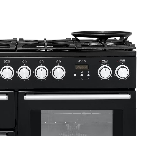 Rangemaster Nexus 110cm Dual Fuel Range Cooker - Slate & Chrome | NEX110DFFSL/C - Image 5