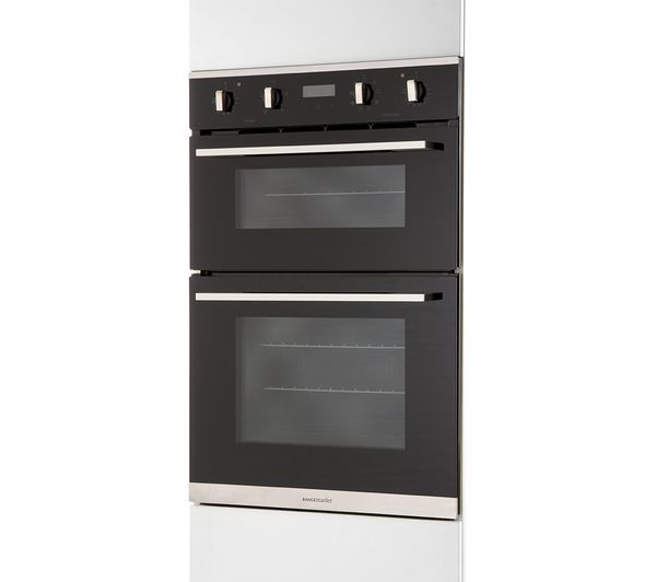 Rangemaster Built-In 90cm Double Oven - Black & Stainless Steel | RMB9048BL/SS - Image 2